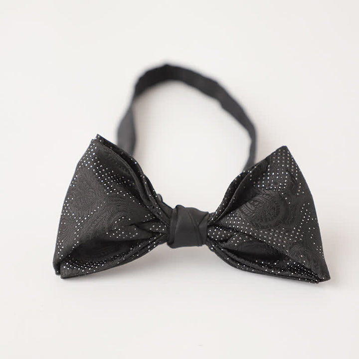 Pajarita con microestampado negro noble para hombre