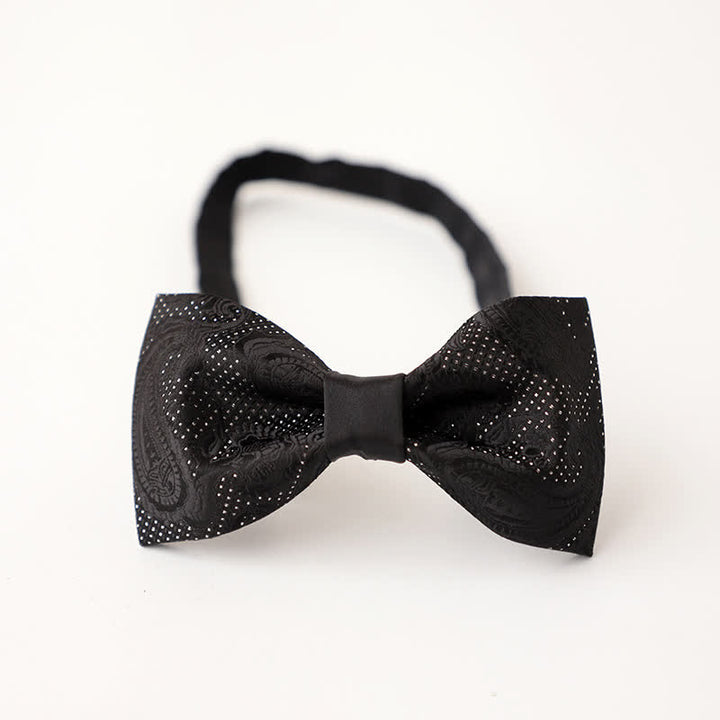 Pajarita con microestampado negro noble para hombre