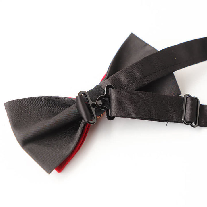 Pajarita de boda de lujo con incrustaciones de diamantes de imitación de terciopelo para hombre