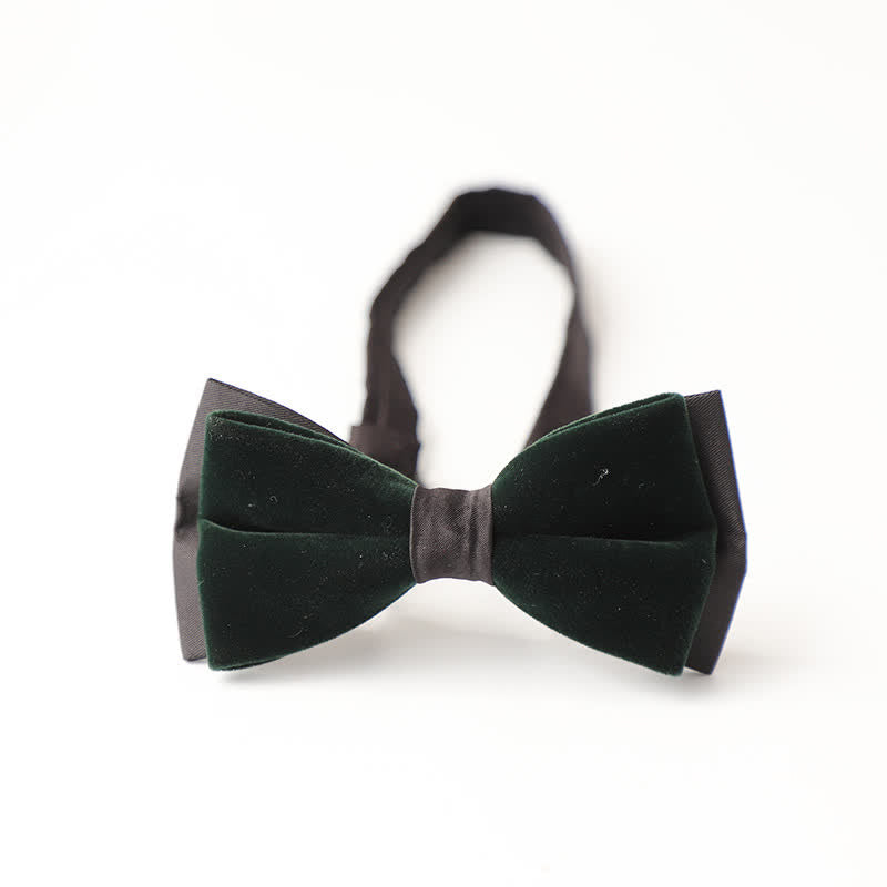 Pajarita de boda de lujo con incrustaciones de diamantes de imitación de terciopelo para hombre