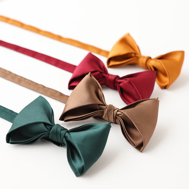 Pajarita elegante de esmoquin de color liso para hombre