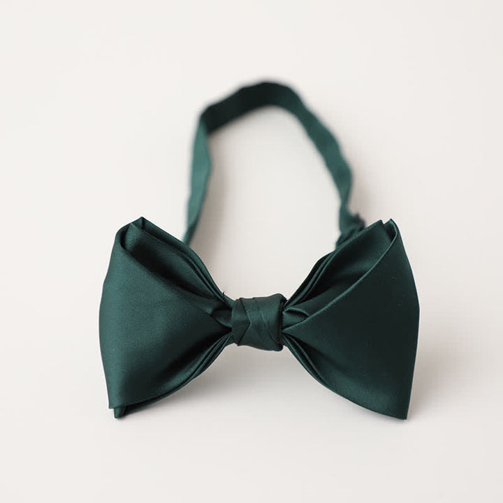Pajarita elegante de esmoquin de color liso para hombre