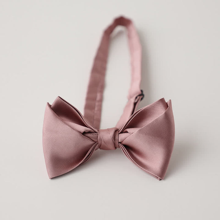 Pajarita elegante de esmoquin de color liso para hombre