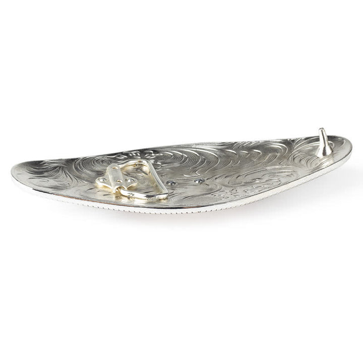 Cinturón de cuero con hebilla de animal en dorado y negro estilo western para hombre