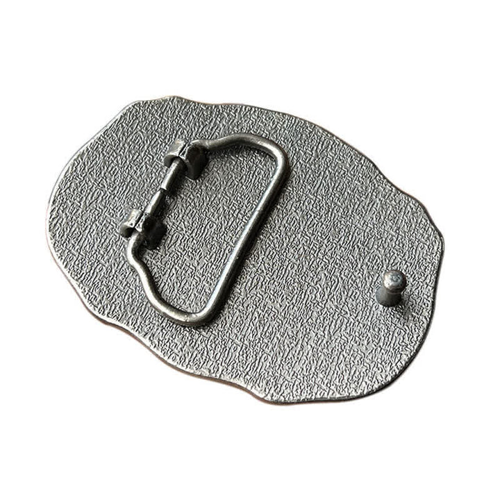 Cinturón de cuero con hebilla de toro para hombre, hecho a mano, con diseño de guitarra country
