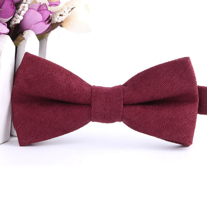 Pajarita formal de gamuza color caramelo liso para hombre