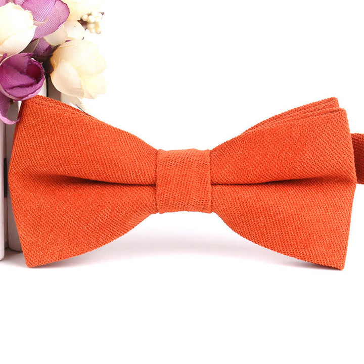 Pajarita formal de gamuza color caramelo liso para hombre
