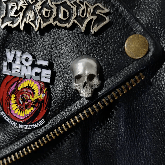 Impresionante broche de calavera gótica retro