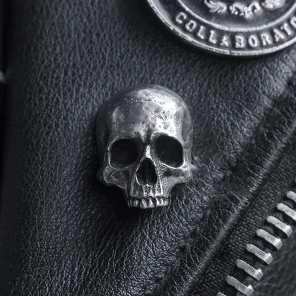 Impresionante broche de calavera gótica retro