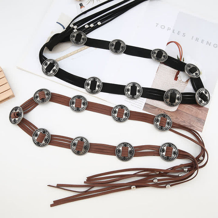 Cinturón de cuerda trenzada estilo bohemio étnico para mujer
