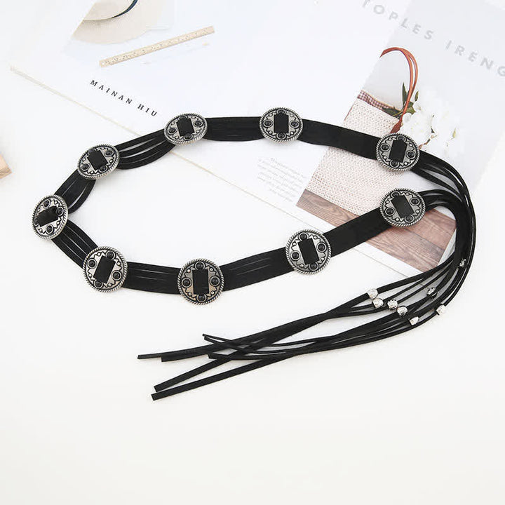 Cinturón de cuerda trenzada estilo bohemio étnico para mujer