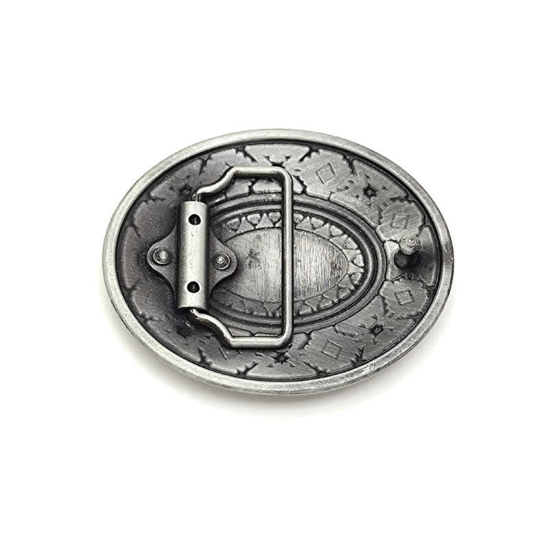 Cinturón de cuero esmaltado de colores estilo western para hombre hecho a mano