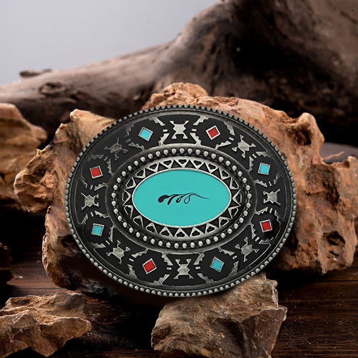 Cinturón de cuero esmaltado de colores estilo western para hombre hecho a mano