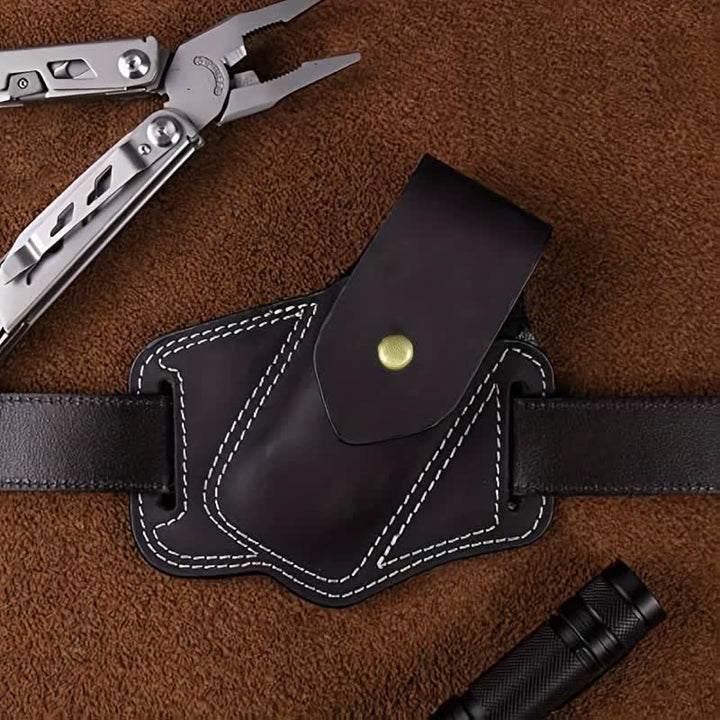 Bolsa de cuero con funda para cinturón y organizador de herramientas EDC