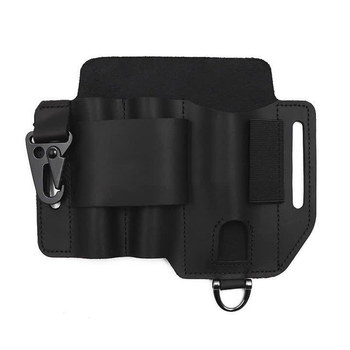 Bolsa de cuero con cinturón organizadora de herramientas EDC multifuncional