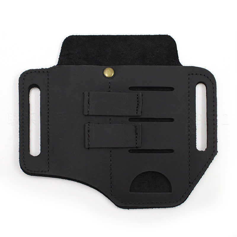 Práctica funda de cuero para cinturón con herramientas 3 en 1