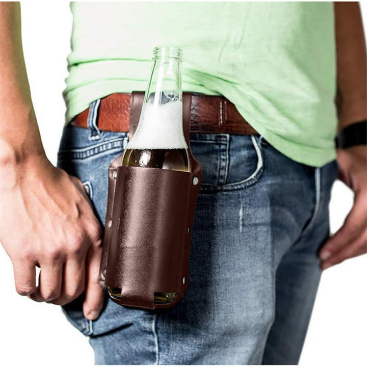 Bolsa de cinturón para colgar botellas de cerveza al aire libre
