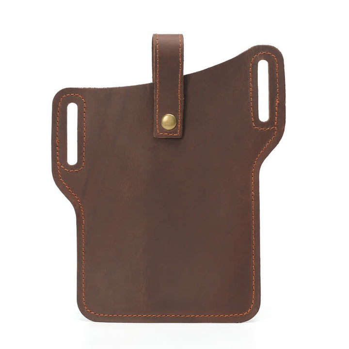 Bolso de cuero con cinturón para llevar cómodamente el teléfono móvil estilo retro