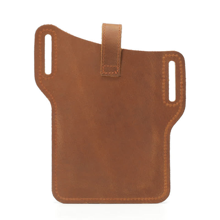 Bolso de cuero con cinturón para llevar cómodamente el teléfono móvil estilo retro