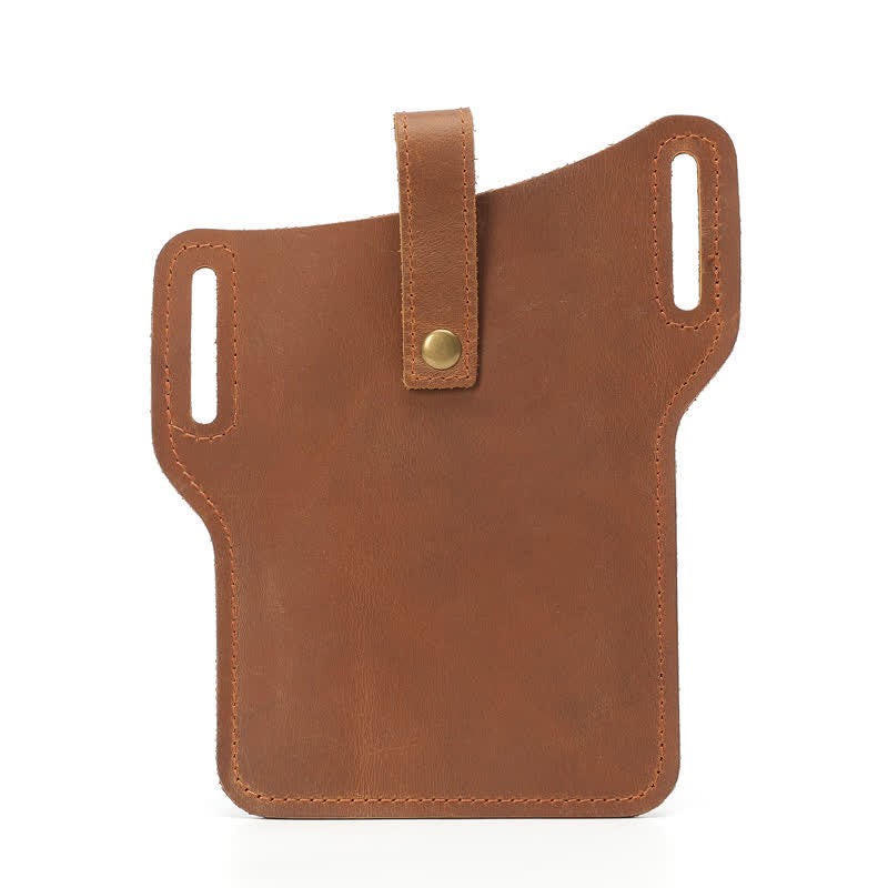 Bolso de cuero con cinturón para llevar cómodamente el teléfono móvil estilo retro