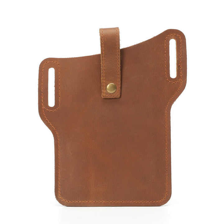Bolso de cuero con cinturón para llevar cómodamente el teléfono móvil estilo retro