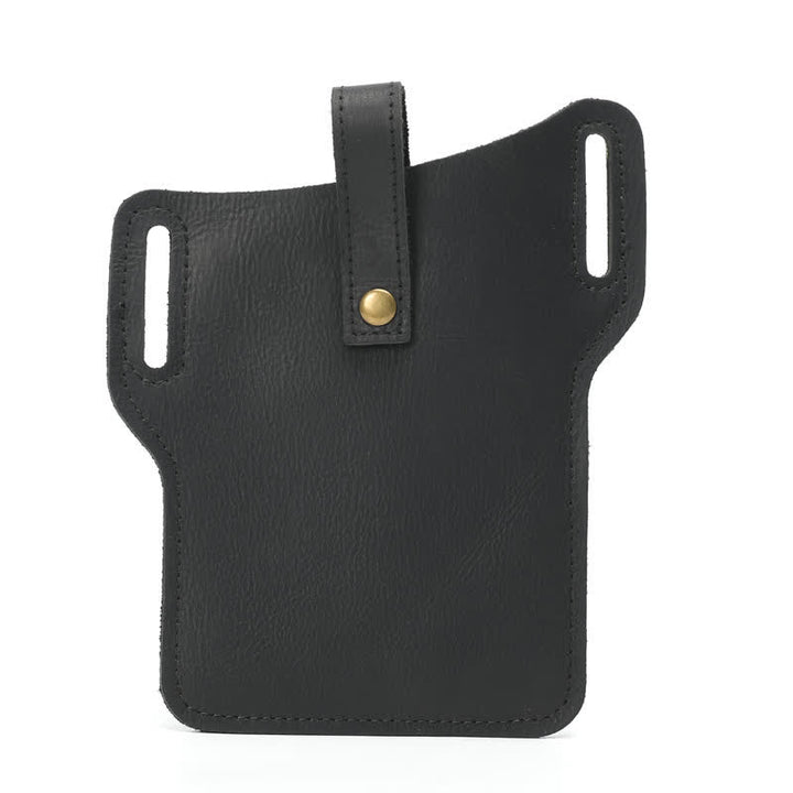 Bolso de cuero con cinturón para llevar cómodamente el teléfono móvil estilo retro