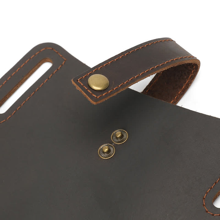 Bolso de cuero con cinturón para llevar cómodamente el teléfono móvil estilo retro