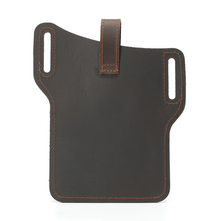 Bolso de cuero con cinturón para llevar cómodamente el teléfono móvil estilo retro