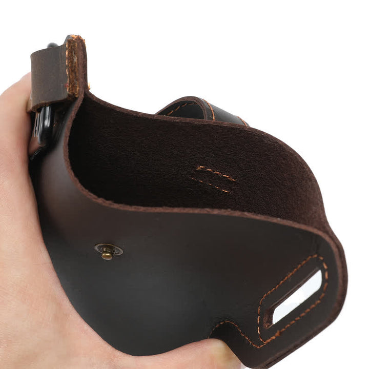 Bolso de cuero con cinturón para llevar cómodamente el teléfono móvil estilo retro