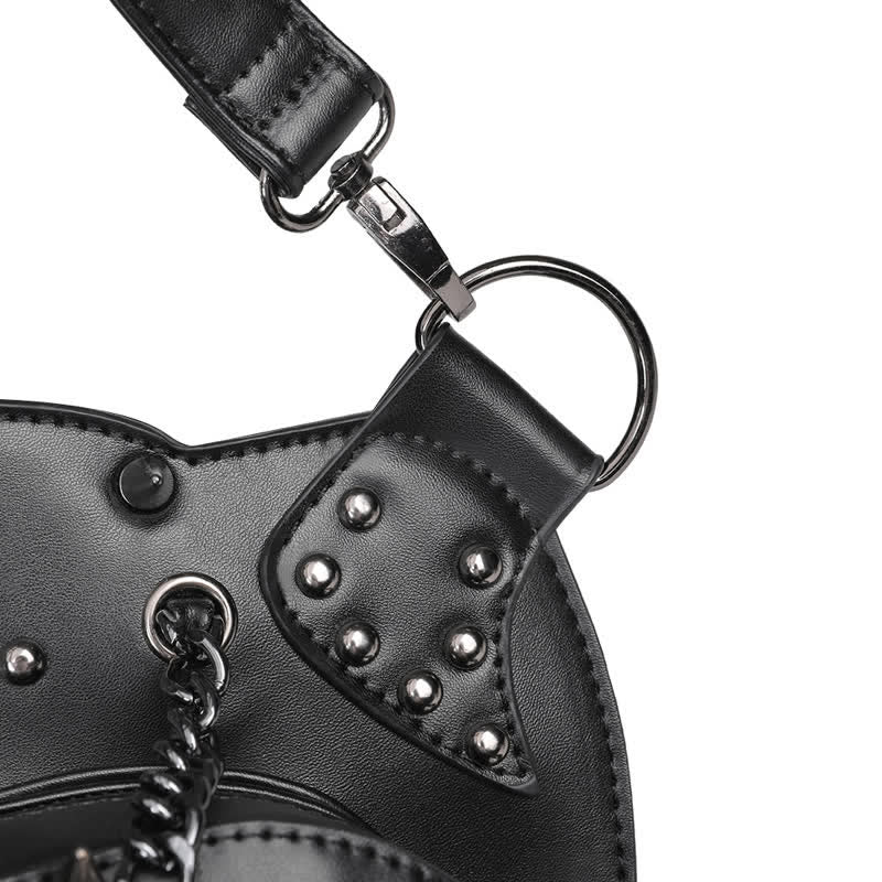 Bolso de hombro, cintura y pierna convertible con diseño de calavera