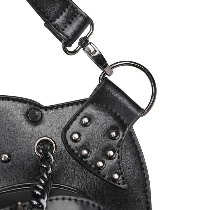 Bolso de hombro, cintura y pierna convertible con diseño de calavera
