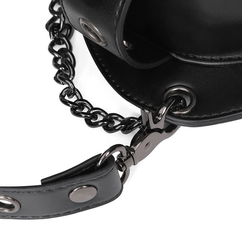 Bolso de hombro, cintura y pierna convertible con diseño de calavera