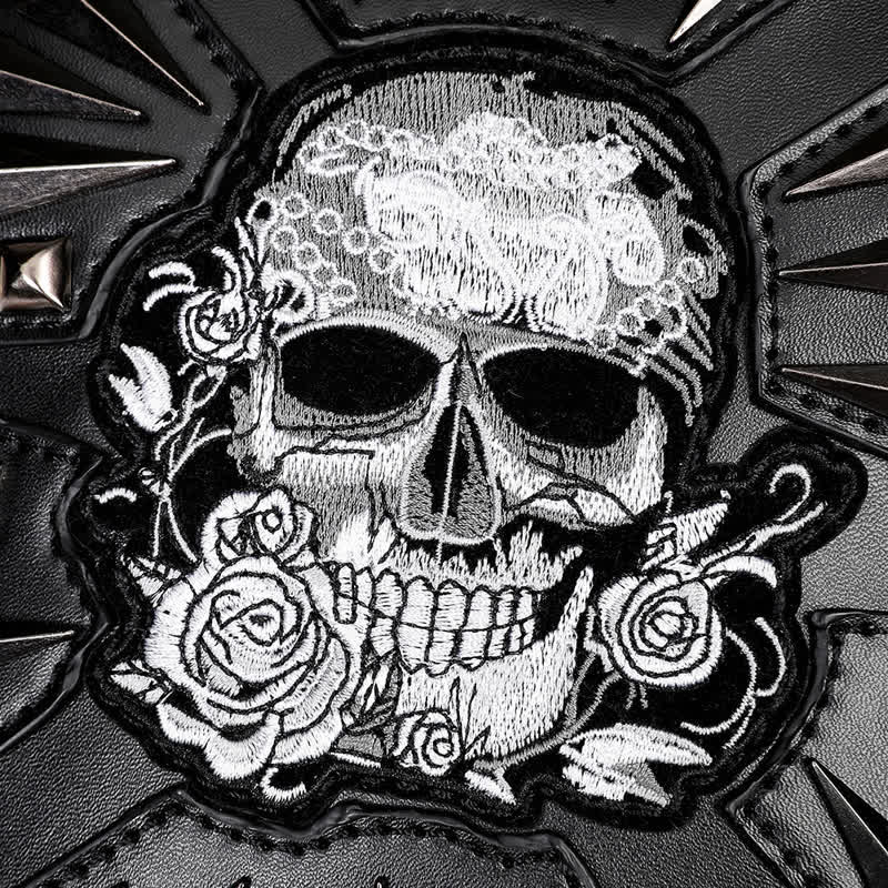 Bolso de hombro, cintura y pierna convertible con diseño de calavera