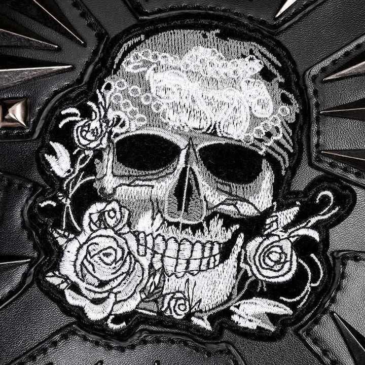 Bolso de hombro, cintura y pierna convertible con diseño de calavera