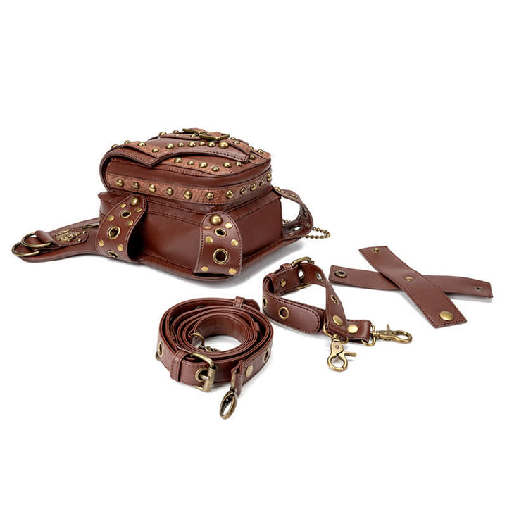 Bolso bandolera con cadena para motocicleta Brown Rock