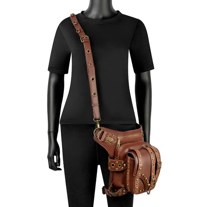 Bolso bandolera con cadena para motocicleta Brown Rock