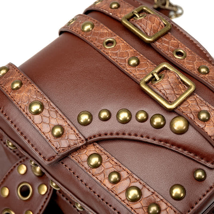 Bolso bandolera con cadena para motocicleta Brown Rock