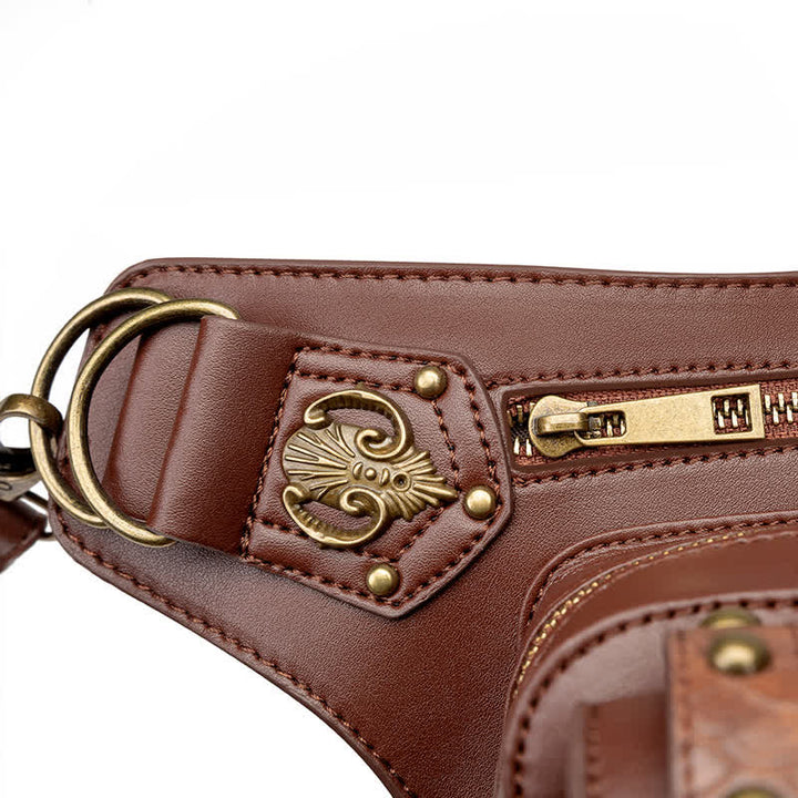 Bolso bandolera con cadena para motocicleta Brown Rock
