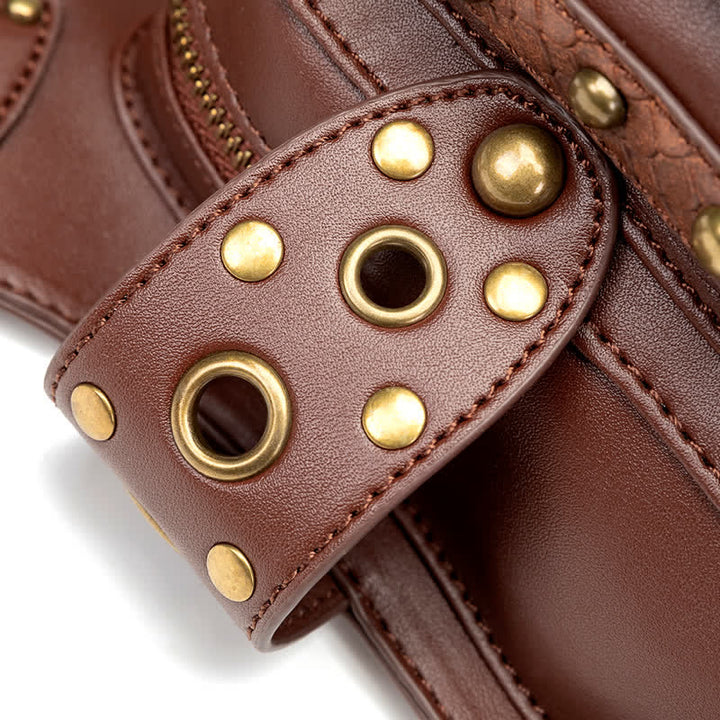 Bolso bandolera con cadena para motocicleta Brown Rock