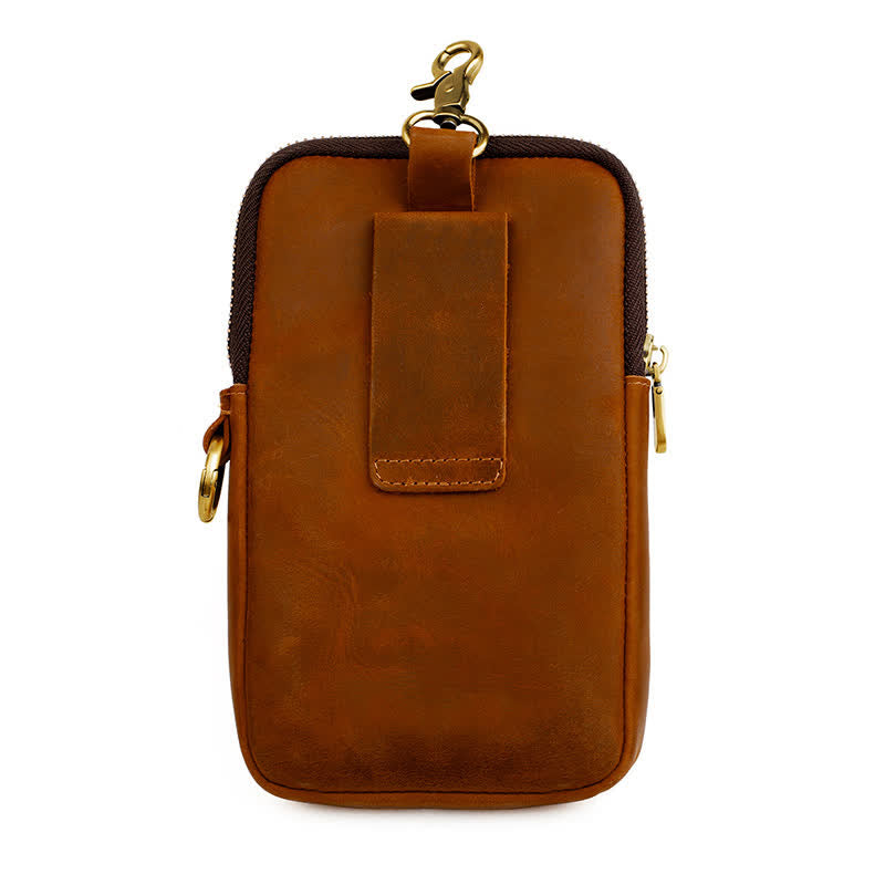 Estuche de cuero para teléfono móvil y cigarrillos para viajes