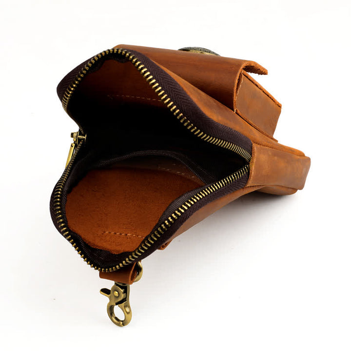 Estuche de cuero para teléfono móvil y cigarrillos para viajes
