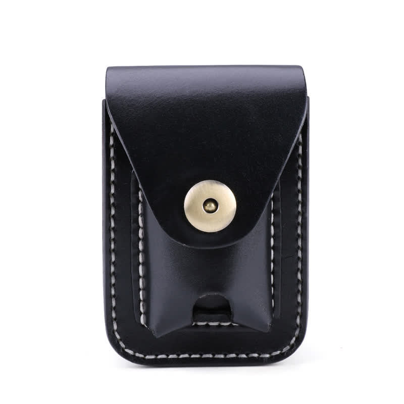 Mini estuche portátil para cigarrillos, bolso de cuero con cinturón