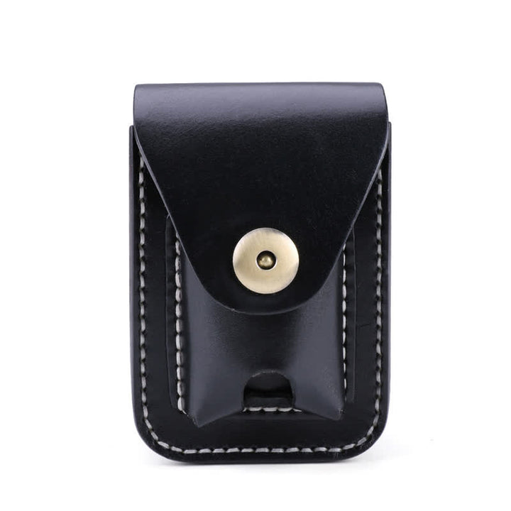 Mini estuche portátil para cigarrillos, bolso de cuero con cinturón