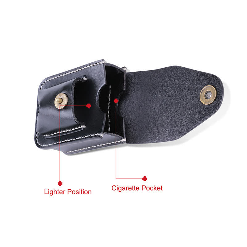 Mini estuche portátil para cigarrillos, bolso de cuero con cinturón