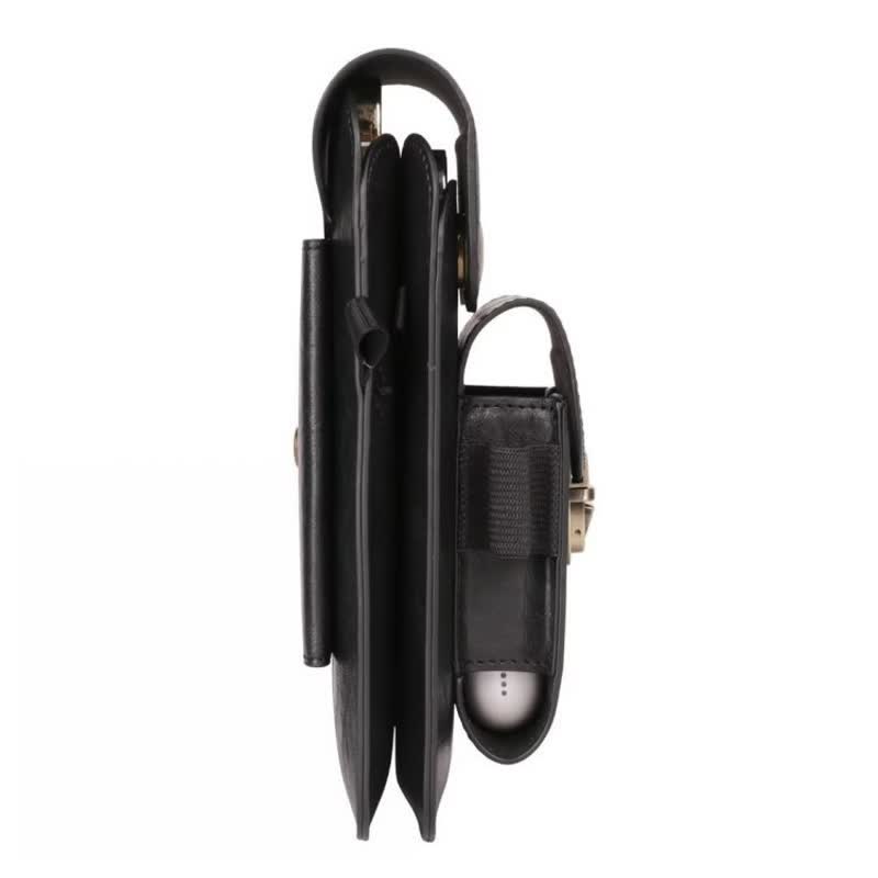 Bolso bandolera de cuero con funda para teléfono