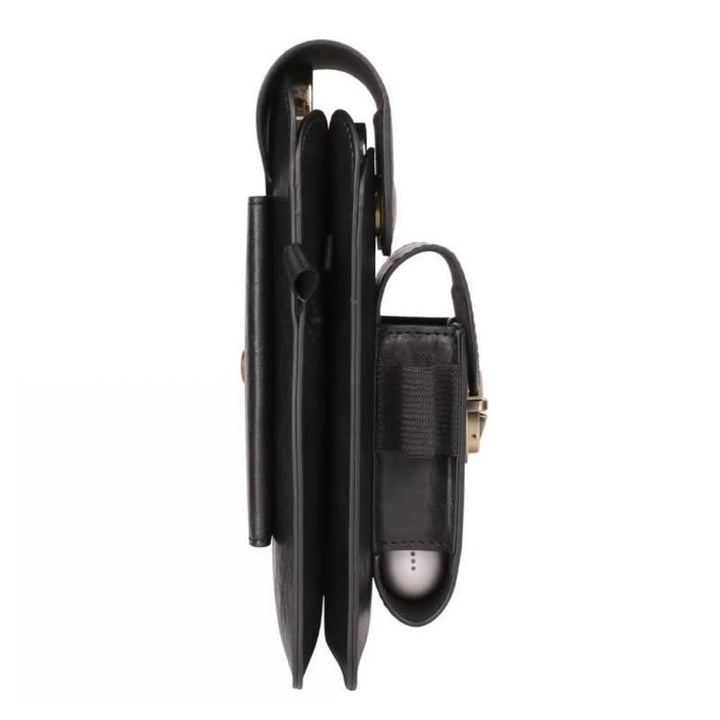 Bolso bandolera de cuero con funda para teléfono