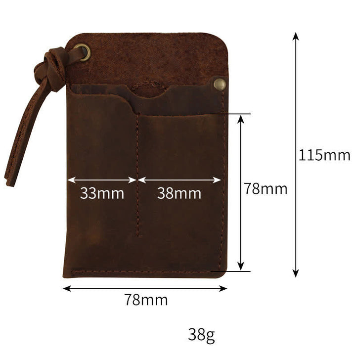 Bolso de cuero EDC con cinturón, práctico y portátil para llevar al aire libre