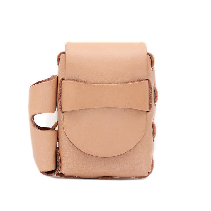 Estuche protector para cigarrillos, soporte para encendedor, bolso de cuero para cinturón