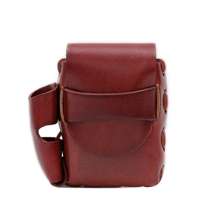 Estuche protector para cigarrillos, soporte para encendedor, bolso de cuero para cinturón