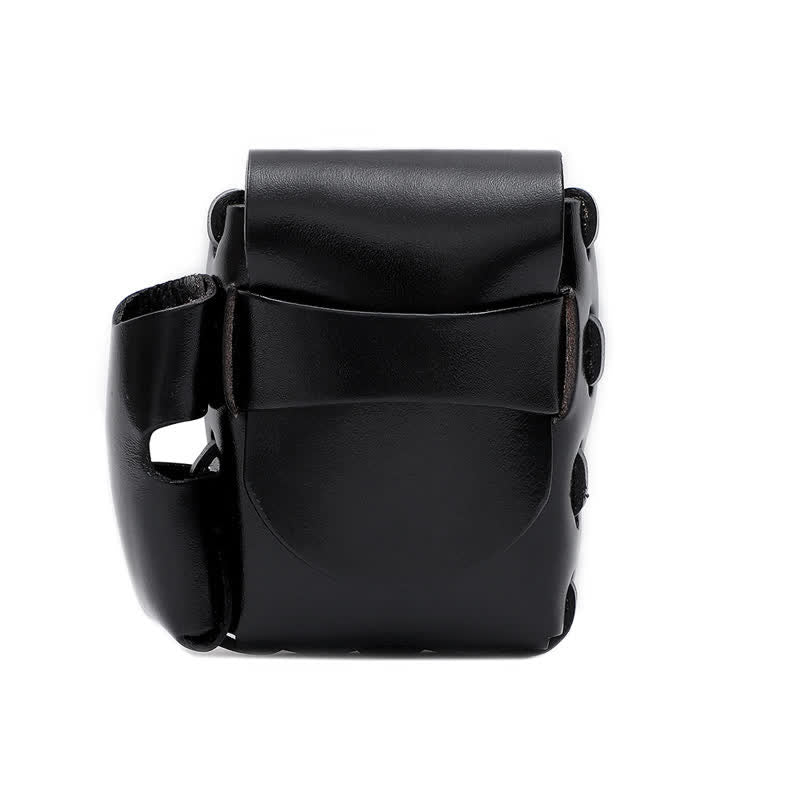 Estuche protector para cigarrillos, soporte para encendedor, bolso de cuero para cinturón